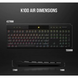 Klawiatura K100 RGB Air Wireless Ultra Thin Cherry MX Klawiatura K100 RGB Air Wireless Ultra Thin Cherry MX