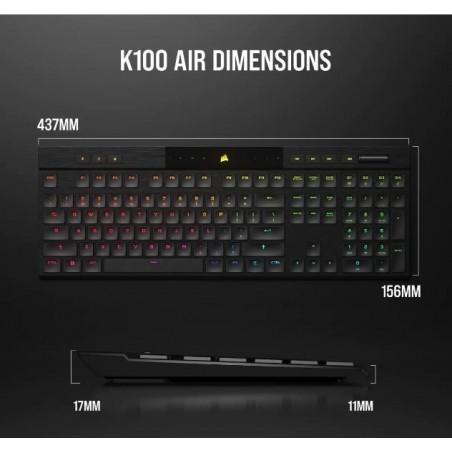 Klawiatura K100 RGB Air Wireless Ultra Thin Cherry MX Klawiatura K100 RGB Air Wireless Ultra Thin Cherry MX