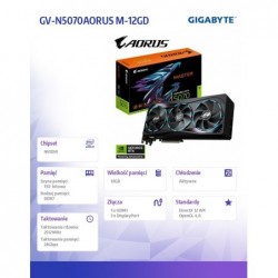 Karta graficzna RTX 5070 AORUS MASTER 12GB GDDR7 192bit HDMI/DP Karta graficzna RTX 5070 AORUS MASTER 12GB GDDR7 192bit HDMI/DP