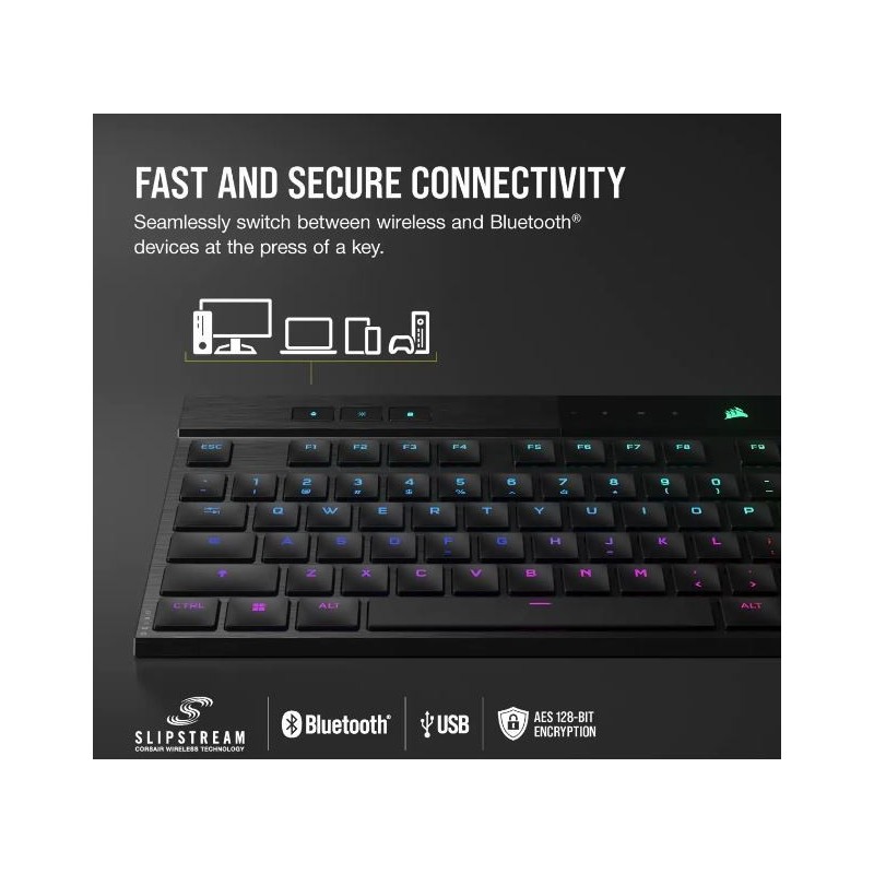Klawiatura K100 RGB Air Wireless Ultra Thin Cherry MX Klawiatura K100 RGB Air Wireless Ultra Thin Cherry MX
