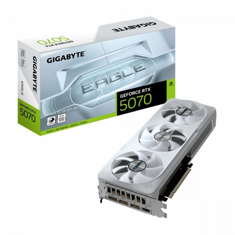 Karta graficzna RTX 5070 EAGLE OC ICE S FF 12G 192BIT GDDR7 3DP/ Karta graficzna RTX 5070 EAGLE OC ICE S FF 12G 192BIT GDDR7 3DP/