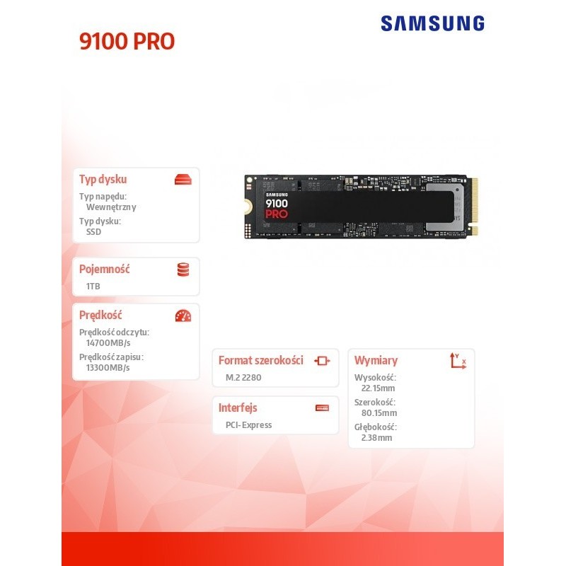 Dysk SSD 9100 PRO NVMe MZ-VAP1T0BW Dysk SSD 9100 PRO NVMe MZ-VAP1T0BW