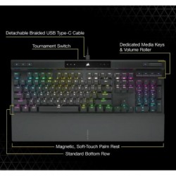 Klawiatura przewodowa K70 RGB Pro Black PBT Keycaps Klawiatura przewodowa K70 RGB Pro Black PBT Keycaps