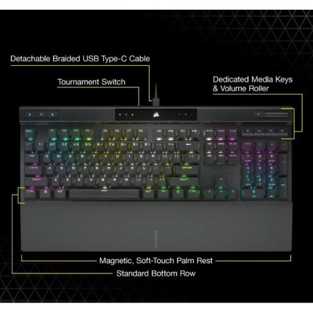 Klawiatura przewodowa K70 RGB Pro Black PBT Keycaps Klawiatura przewodowa K70 RGB Pro Black PBT Keycaps