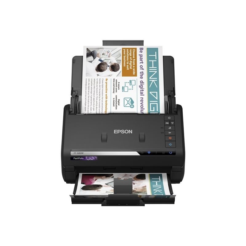 EPSON FastFoto FF-680W Document scanner Contact Image SensorCIS Duplex A4 600x600dpi 45ppm mono/45ppm colour ADF USB 3.0 Wi-Fi