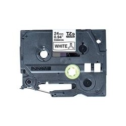 BROTHER P-Touch 24mm withe/black ribbon tape BROTHER P-Touch 24mm withe/black ribbon tape