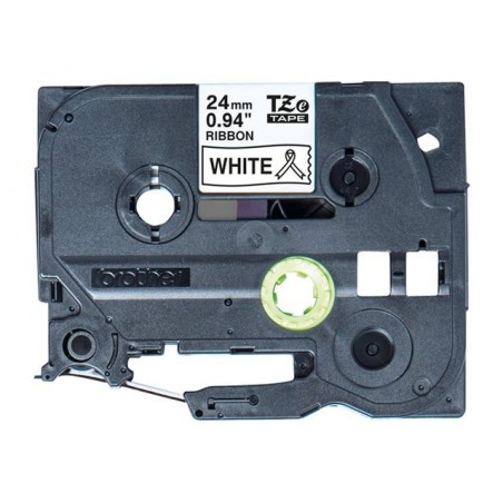 BROTHER P-Touch 24mm withe/black ribbon tape BROTHER P-Touch 24mm withe/black ribbon tape