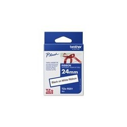BROTHER P-Touch 24mm withe/black ribbon tape BROTHER P-Touch 24mm withe/black ribbon tape
