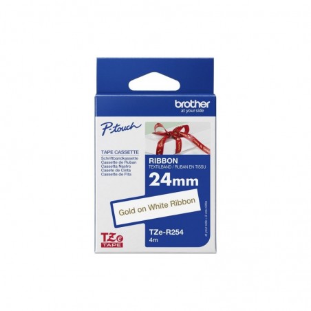 BROTHER P-Touch 24mm pink/gold ribbon tape BROTHER P-Touch 24mm pink/gold ribbon tape