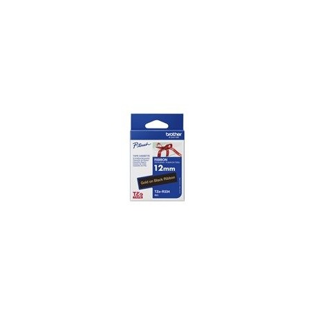 BROTHER P-Touch 12mm black/gold ribbon tape BROTHER P-Touch 12mm black/gold ribbon tape