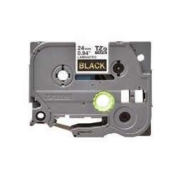BROTHER P-Touch 24mm black/gold ribbon tape