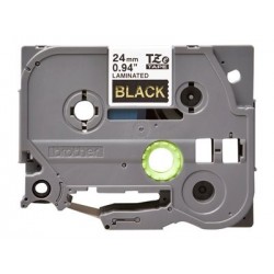 BROTHER P-Touch 24mm black/gold ribbon tape BROTHER P-Touch 24mm black/gold ribbon tape