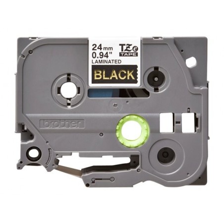 BROTHER P-Touch 24mm black/gold ribbon tape BROTHER P-Touch 24mm black/gold ribbon tape