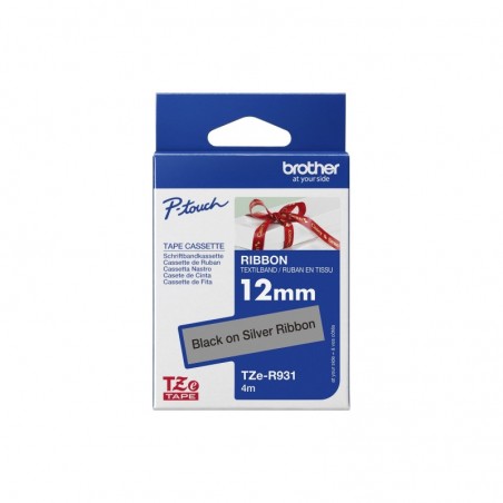 BROTHER P-Touch 12mm light grey/gold ribbon tape BROTHER P-Touch 12mm light grey/gold ribbon tape