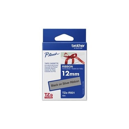 BROTHER P-Touch 12mm light grey/gold ribbon tape BROTHER P-Touch 12mm light grey/gold ribbon tape