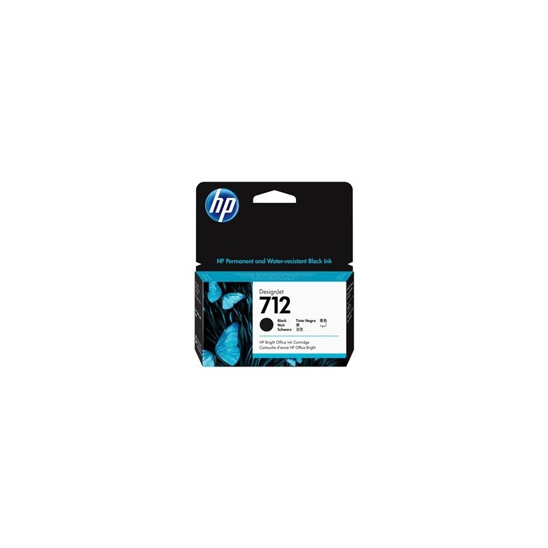 HP 712 38-ml Black DesignJet Ink Cartridge