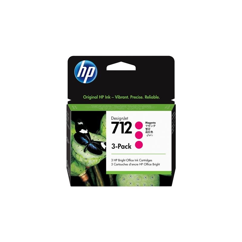 HP 712 3-Pack 29-ml Magenta DesignJet Ink Cartridge