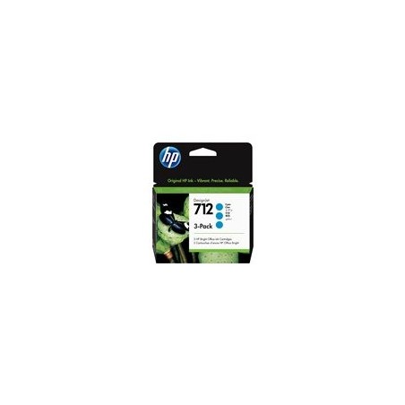 HP 712 3-Pack 29-ml Cyan DesignJet Ink Cartridge HP 712 3-Pack 29-ml Cyan DesignJet Ink Cartridge