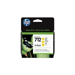 HP 712 3-Pack 29-ml Yellow DesignJet Ink Cartridge HP 712 3-Pack 29-ml Yellow DesignJet Ink Cartridge