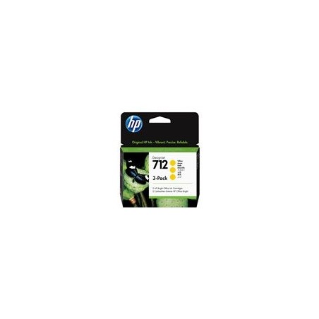 HP 712 3-Pack 29-ml Yellow DesignJet Ink Cartridge HP 712 3-Pack 29-ml Yellow DesignJet Ink Cartridge