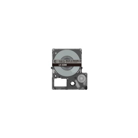 EPSON Metallic Tape Silver/Black 18mm 9m LK-5SBM EPSON Metallic Tape Silver/Black 18mm 9m LK-5SBM