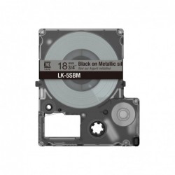 EPSON Metallic Tape Silver/Black 18mm 9m LK-5SBM EPSON Metallic Tape Silver/Black 18mm 9m LK-5SBM