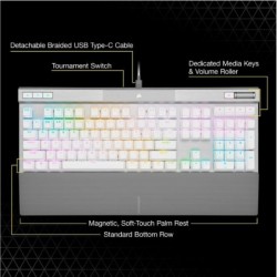 Klawiatura optyczno-mechaniczna K70 Pro RGB Biała Klawiatura optyczno-mechaniczna K70 Pro RGB Biała