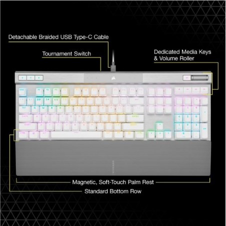 Klawiatura optyczno-mechaniczna K70 Pro RGB Biała Klawiatura optyczno-mechaniczna K70 Pro RGB Biała