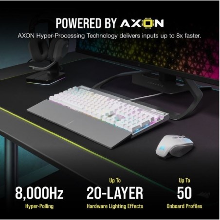 Klawiatura optyczno-mechaniczna K70 Pro RGB Biała Klawiatura optyczno-mechaniczna K70 Pro RGB Biała