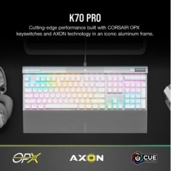 Klawiatura optyczno-mechaniczna K70 Pro RGB Biała Klawiatura optyczno-mechaniczna K70 Pro RGB Biała