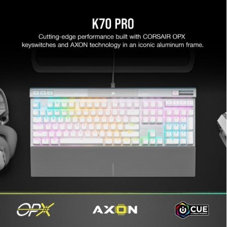 Klawiatura optyczno-mechaniczna K70 Pro RGB Biała Klawiatura optyczno-mechaniczna K70 Pro RGB Biała