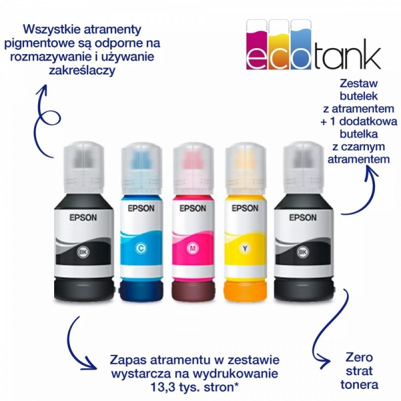 Urządzenie wielofunkcyjne EcoTank L6499 A4/4-in-1/3.3pl/37ppm/ADF35/PCL+PS  Urządzenie wielofunkcyjne EcoTank L6499 A4/4-in-1/3.3pl/37ppm/ADF35/PCL+PS