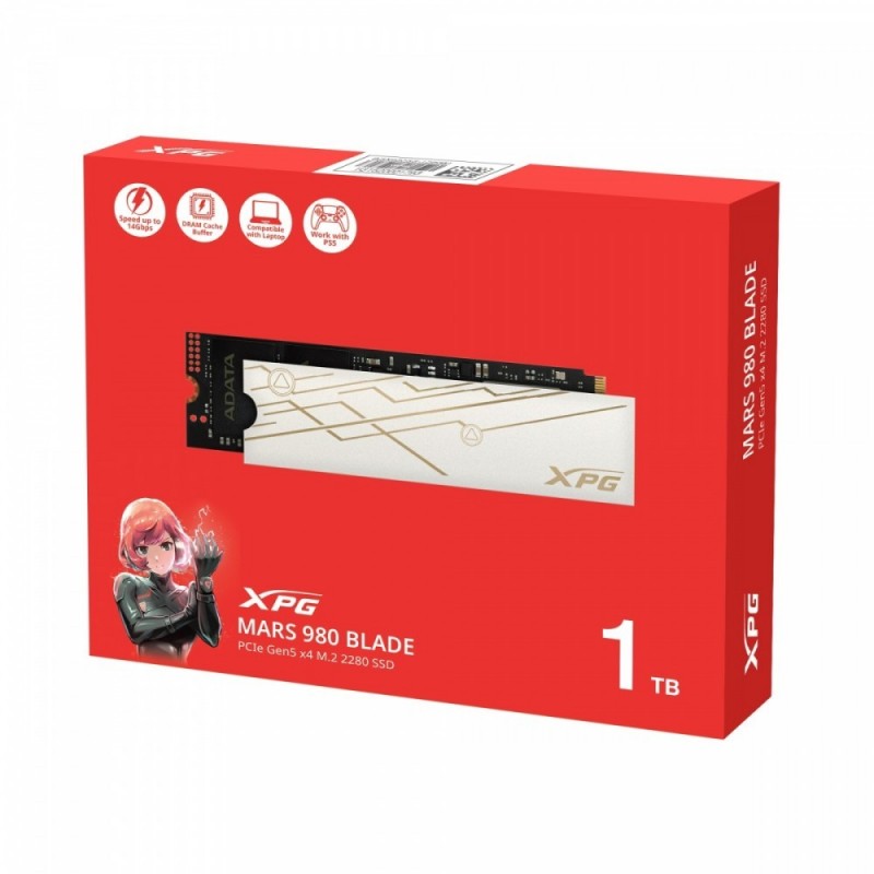Dysk SSD XPG MARS 980 BLADE 1TB PCIe 5x4 14/10 GB/s M2 Dysk SSD XPG MARS 980 BLADE 1TB PCIe 5x4 14/10 GB/s M2