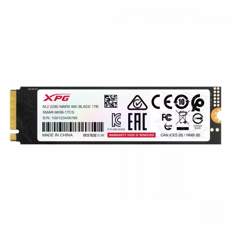 Dysk SSD XPG MARS 980 BLADE 1TB PCIe 5x4 14/10 GB/s M2 Dysk SSD XPG MARS 980 BLADE 1TB PCIe 5x4 14/10 GB/s M2