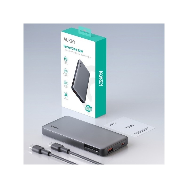 Power Bank PB-Y41 | 10000mAh | 30W | 2xUSB | PD 3.0 QC 3.0 LED Power Bank PB-Y41 | 10000mAh | 30W | 2xUSB | PD 3.0 QC 3.0 LED