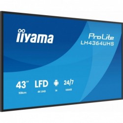 Monitor 43 cale LH4364UHS-B1AG 24/7,VA,ANDROID14,4K,500cd,4000:1,2xHDMI,USB-C,RJ45, RS-232c, IR, 2x10W, 2xUSB, UCHWYT ŚCIENNY Monitor 43 cale LH4364UHS-B1AG 24/7,VA,ANDROID14,4K,500cd,4000:1,2xHDMI,USB-C,RJ45, RS-232c, IR, 2x10W, 2xUSB, UCHWYT ŚCIENNY
