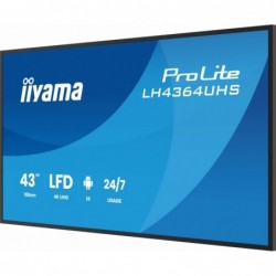 Monitor 43 cale LH4364UHS-B1AG 24/7,VA,ANDROID14,4K,500cd,4000:1,2xHDMI,USB-C,RJ45, RS-232c, IR, 2x10W, 2xUSB, UCHWYT ŚCIENNY Monitor 43 cale LH4364UHS-B1AG 24/7,VA,ANDROID14,4K,500cd,4000:1,2xHDMI,USB-C,RJ45, RS-232c, IR, 2x10W, 2xUSB, UCHWYT ŚCIENNY