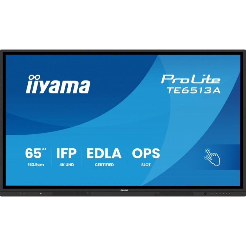 Monitor 65 cali TE6513A-B1AG INFRARED,40pkt,IPS,4K,7H,450cd/m2,      WiFi,USB, ANDROID 14, Google EDLA,2x20W, UCHWYT CIENNY 