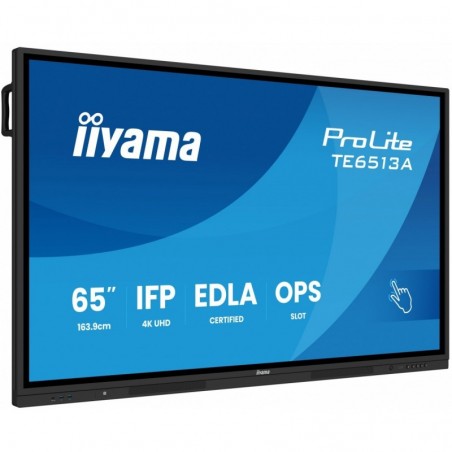Monitor 65 cali TE6513A-B1AG INFRARED,40pkt,IPS,4K,7H,450cd/m2, WiFi,USB, ANDROID 14, Google EDLA,2x20W, UCHWYT CIENNY Monitor 65 cali TE6513A-B1AG INFRARED,40pkt,IPS,4K,7H,450cd/m2, WiFi,USB, ANDROID 14, Google EDLA,2x20W, UCHWYT CIENNY