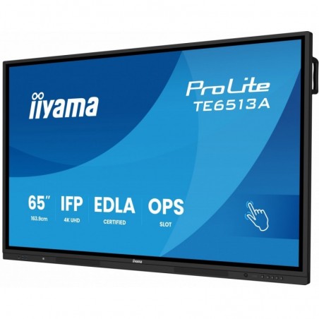 Monitor 65 cali TE6513A-B1AG INFRARED,40pkt,IPS,4K,7H,450cd/m2, WiFi,USB, ANDROID 14, Google EDLA,2x20W, UCHWYT CIENNY Monitor 65 cali TE6513A-B1AG INFRARED,40pkt,IPS,4K,7H,450cd/m2, WiFi,USB, ANDROID 14, Google EDLA,2x20W, UCHWYT CIENNY