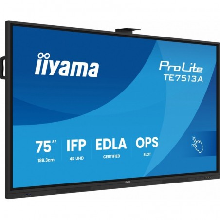 Monitor 75 cali TE7513A-B1AG INFRARED,40pkt,IPS,4K,7H,450cd/m2, WiFi,USB, ANDROID 14, Google EDLA,2x20W, UCHWYT CIENNY Monitor 75 cali TE7513A-B1AG INFRARED,40pkt,IPS,4K,7H,450cd/m2, WiFi,USB, ANDROID 14, Google EDLA,2x20W, UCHWYT CIENNY