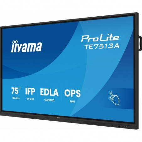 Monitor 75 cali TE7513A-B1AG INFRARED,40pkt,IPS,4K,7H,450cd/m2, WiFi,USB, ANDROID 14, Google EDLA,2x20W, UCHWYT CIENNY Monitor 75 cali TE7513A-B1AG INFRARED,40pkt,IPS,4K,7H,450cd/m2, WiFi,USB, ANDROID 14, Google EDLA,2x20W, UCHWYT CIENNY