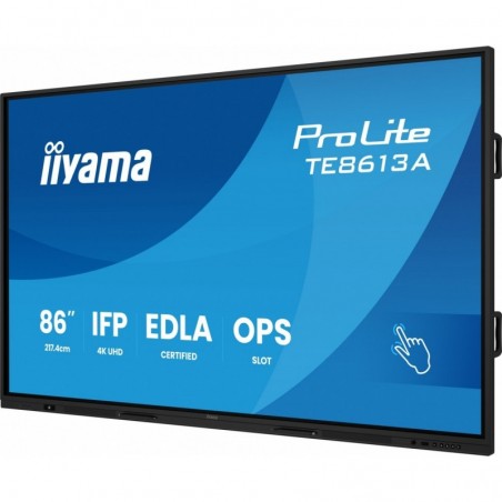 Monitor 86 cali TE8613A-B1AG INFRARED,40pkt,IPS,4K,7H,450cd/m2, WiFi,USB, ANDROID 14, Google EDLA,2x20W, UCHWYT CIENNY Monitor 86 cali TE8613A-B1AG INFRARED,40pkt,IPS,4K,7H,450cd/m2, WiFi,USB, ANDROID 14, Google EDLA,2x20W, UCHWYT CIENNY
