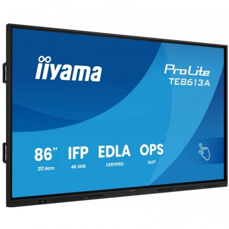 Monitor 86 cali TE8613A-B1AG INFRARED,40pkt,IPS,4K,7H,450cd/m2, WiFi,USB, ANDROID 14, Google EDLA,2x20W, UCHWYT CIENNY Monitor 86 cali TE8613A-B1AG INFRARED,40pkt,IPS,4K,7H,450cd/m2, WiFi,USB, ANDROID 14, Google EDLA,2x20W, UCHWYT CIENNY