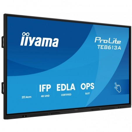 Monitor 86 cali TE8613A-B1AG INFRARED,40pkt,IPS,4K,7H,450cd/m2, WiFi,USB, ANDROID 14, Google EDLA,2x20W, UCHWYT CIENNY Monitor 86 cali TE8613A-B1AG INFRARED,40pkt,IPS,4K,7H,450cd/m2, WiFi,USB, ANDROID 14, Google EDLA,2x20W, UCHWYT CIENNY