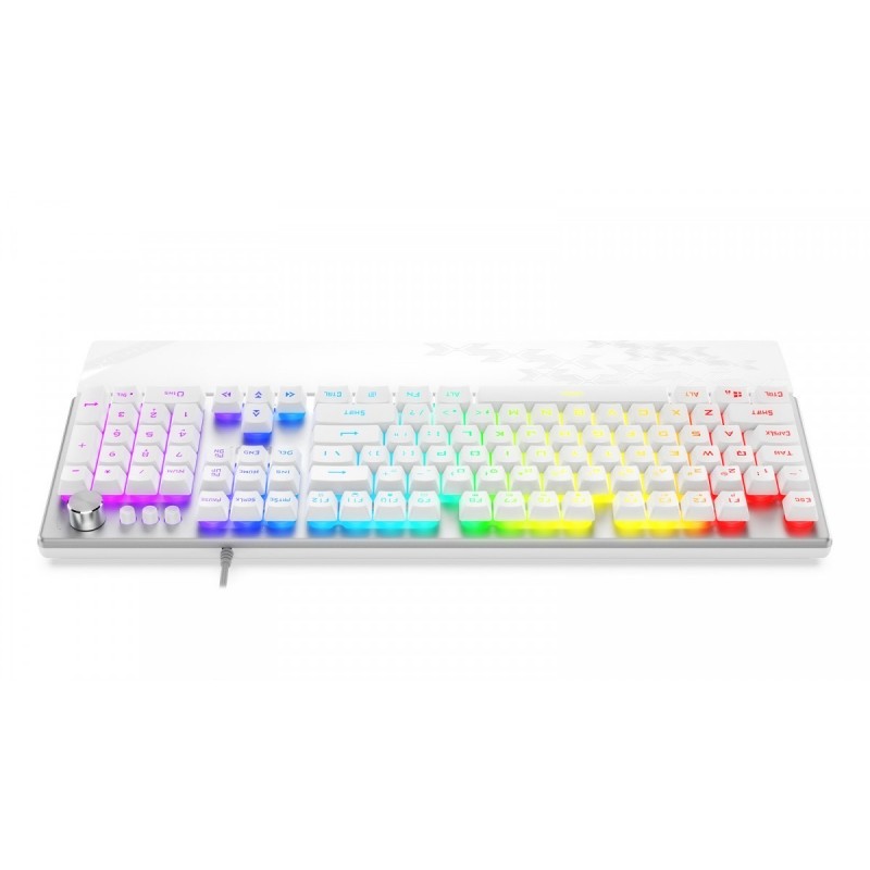 Klawiatura Frost RGB srebrno-biała Klawiatura Frost RGB srebrno-biała