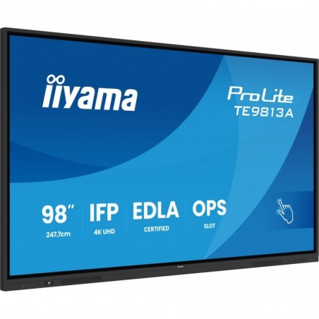 Monitor 98 cali TE9813A-B1AG INFRARED,40pkt,IPS,4K,7H,450cd/m2, WiFi,USB, ANDROID 14, Google EDLA,2x20W, UCHWYT CIENNY Monitor 98 cali TE9813A-B1AG INFRARED,40pkt,IPS,4K,7H,450cd/m2, WiFi,USB, ANDROID 14, Google EDLA,2x20W, UCHWYT CIENNY