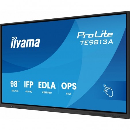 Monitor 98 cali TE9813A-B1AG INFRARED,40pkt,IPS,4K,7H,450cd/m2, WiFi,USB, ANDROID 14, Google EDLA,2x20W, UCHWYT CIENNY Monitor 98 cali TE9813A-B1AG INFRARED,40pkt,IPS,4K,7H,450cd/m2, WiFi,USB, ANDROID 14, Google EDLA,2x20W, UCHWYT CIENNY