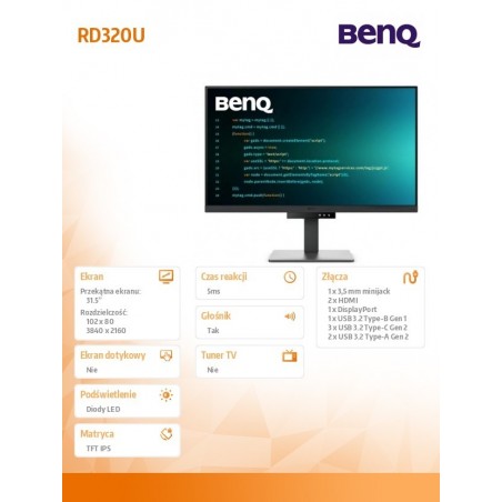 Monitor 31.5 cala RD320U 4K LED 5ms/60Hz/IPS Monitor 31.5 cala RD320U 4K LED 5ms/60Hz/IPS