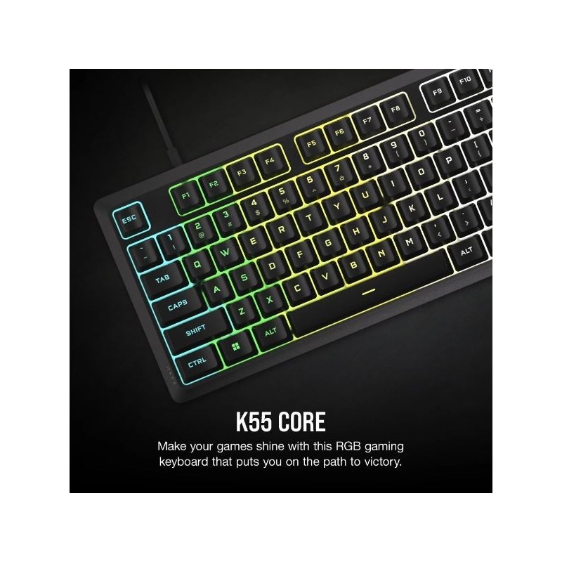 Klawiatura mechaniczna K55 Core RGB Black  Klawiatura mechaniczna K55 Core RGB Black
